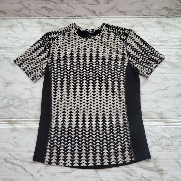 Nike Running DRI-FIT Geometric Pattern T Shirt M - Picture 1 of 6
